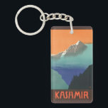 India (Kashmir) Travel Poster key chain<br><div class="desc">Made of public domain images of vintage travel posters. See my store for more India travel items.</div>