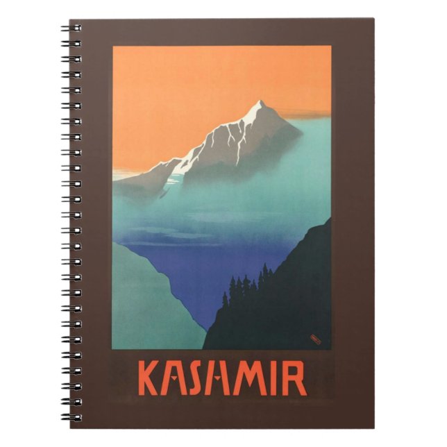India (Kashmir) Travel Poster notebook (Front)