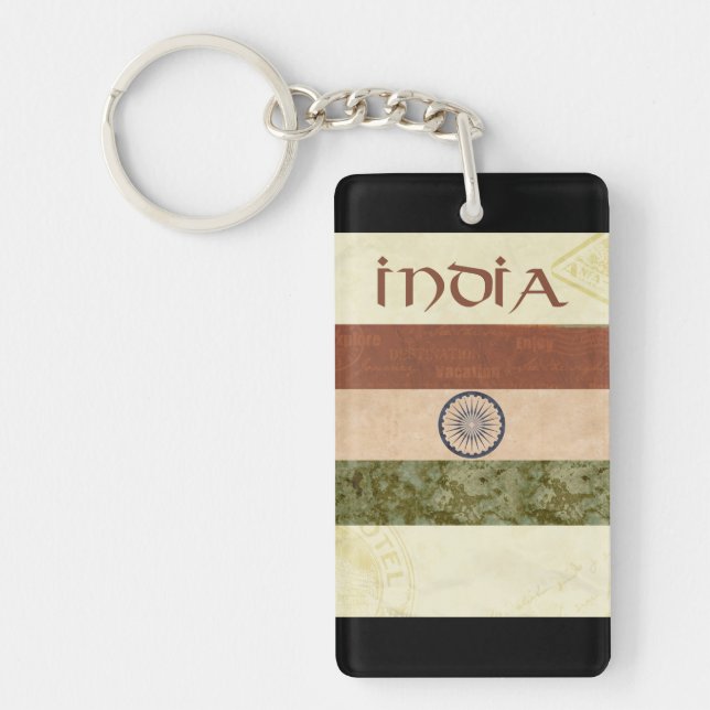 India Key Chain Souvenir (Front)