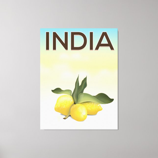 India Lemon travel poster Canvas Print (Front)