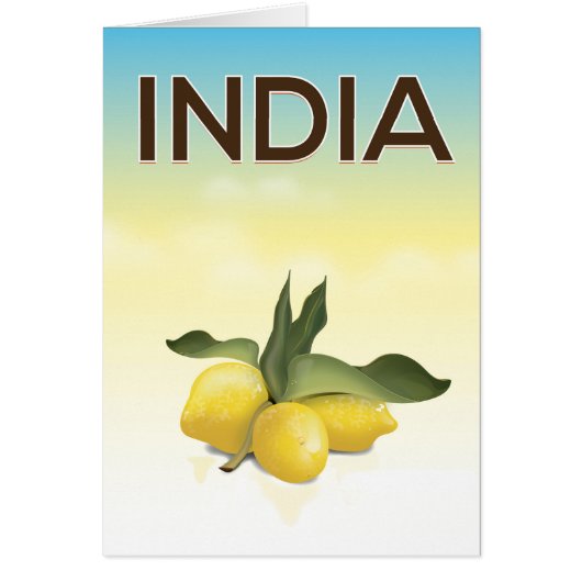India Lemon travel poster Cards (Front)