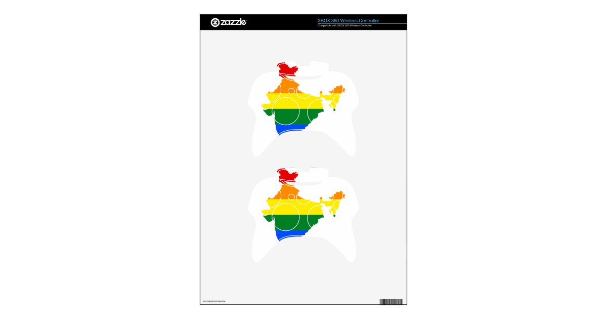 India Lgbt Flag Map Xbox 360 Controller Skin Zazzlecom