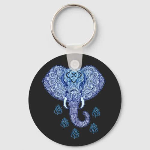 India lord_Ganesh_Elephant art  Keychain