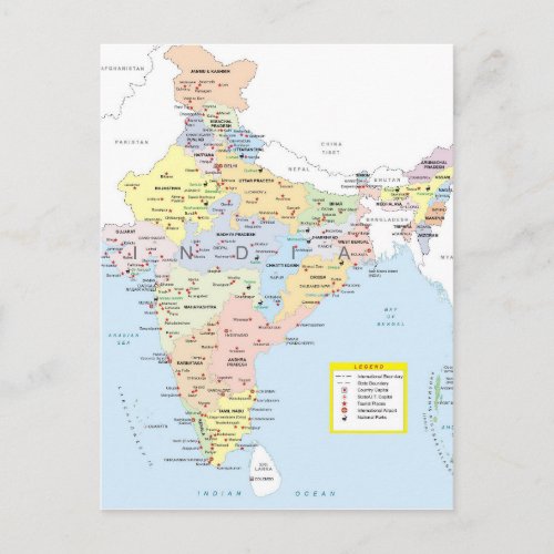 India map 2 postcard