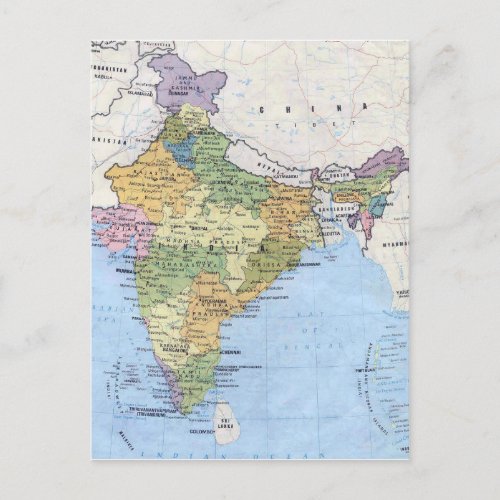 India map postcard