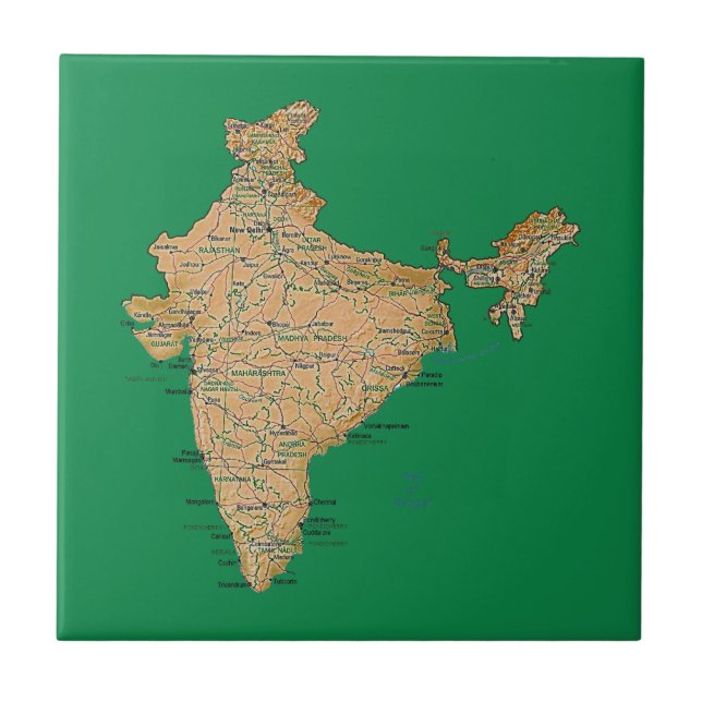 India Map Tile (Front)
