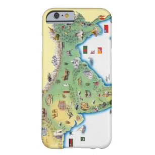India, map with illustrations showing barely there iPhone 6 case