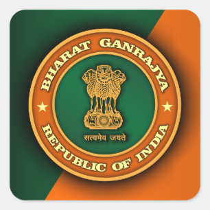India Medallion Square Sticker