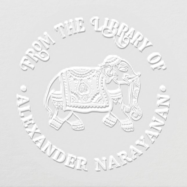 India Mehndi Elephant Name Library Book Name  Embosser (Design)
