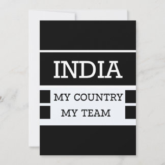 India My Country My Team Concept Invitation