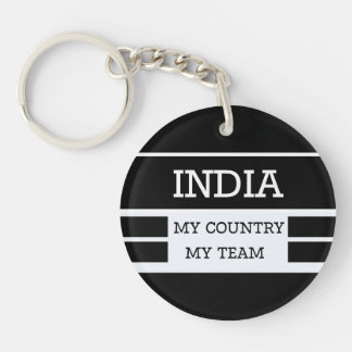 India My Country My Team Concept Keychain