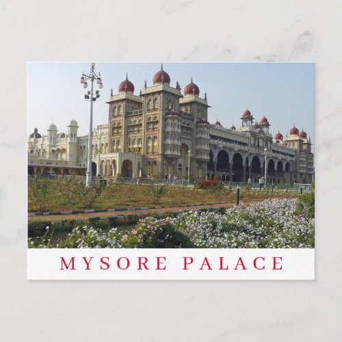 India Mysore Palace view postcard