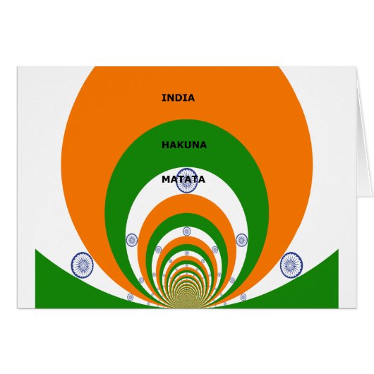 India National Flag Colors Design. Hakuna Matata (Front Horizontal)