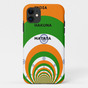 India National Flag Colors Design. Hakuna Matata iPhone 11 Case