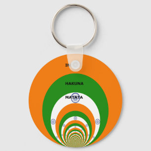 India National Flag Colors Design. Hakuna Matata Keychain
