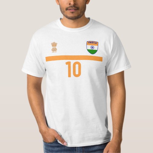 India National Football Team Soccer Retro T_Shirt