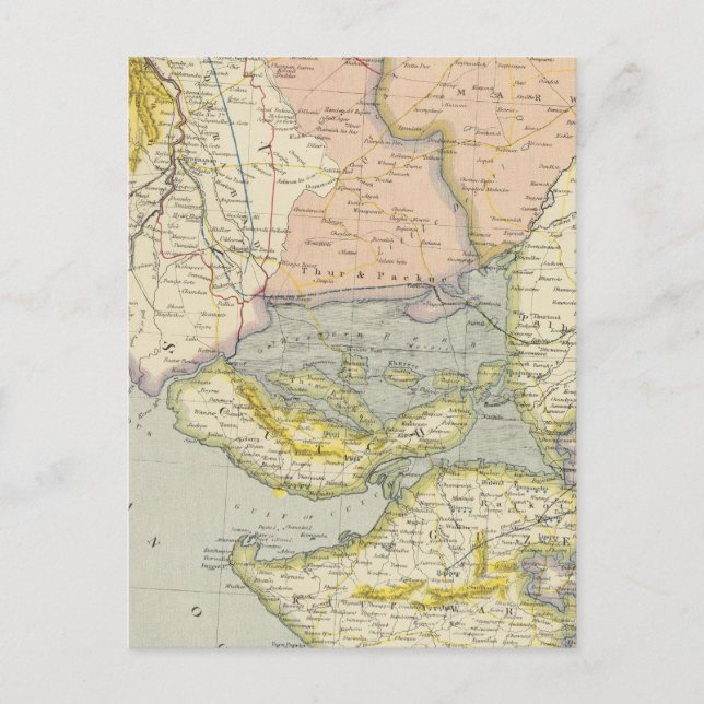 India, Pakistan Postcard (Front)