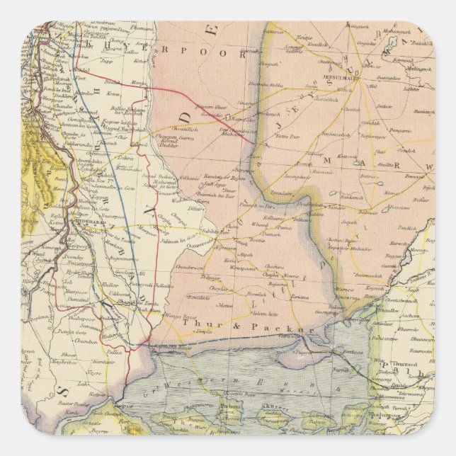 India, Pakistan Square Sticker (Front)