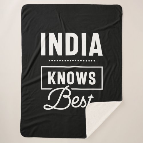 India Personalized Name Birthday Gift Sherpa Blanket
