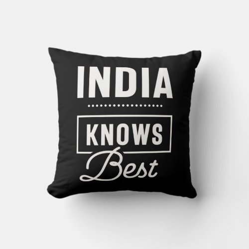 India Personalized Name Birthday Gift Throw Pillow