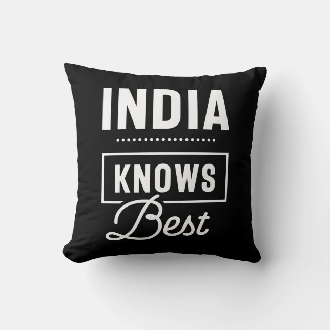 India Personalized Name Birthday Gift Throw Pillow (Front)