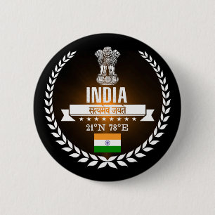 India Pinback Button