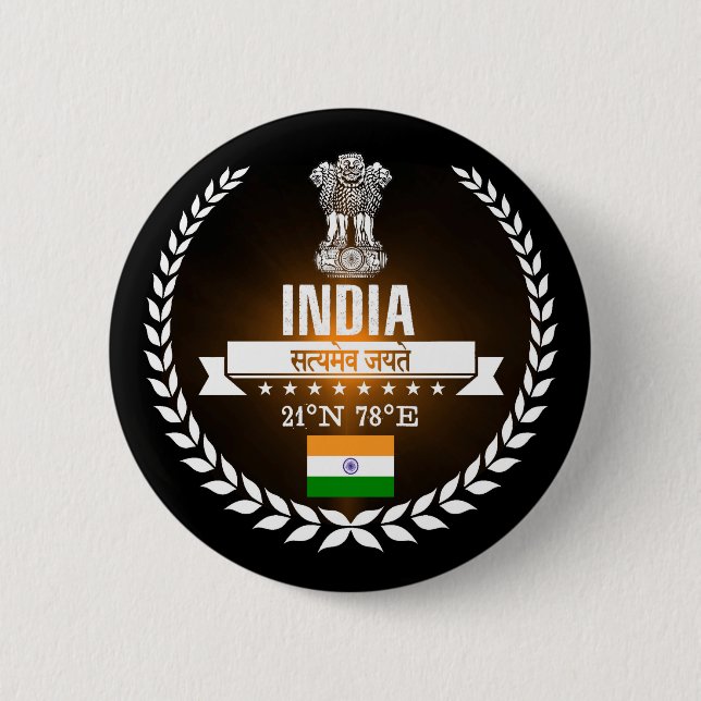 India Pinback Button (Front)