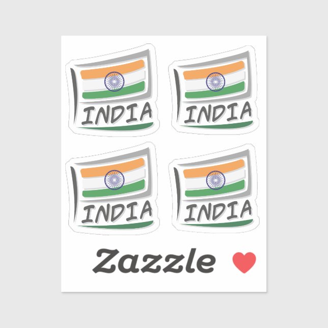 India   Pride X Flag Sticker (Sheet)