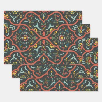 India Print Pattern Wrapping Paper Sheets by Sideview at Zazzle