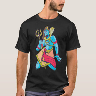 India Proud Flag God Hindi Sikh Moon Hindus Shiva  T-Shirt