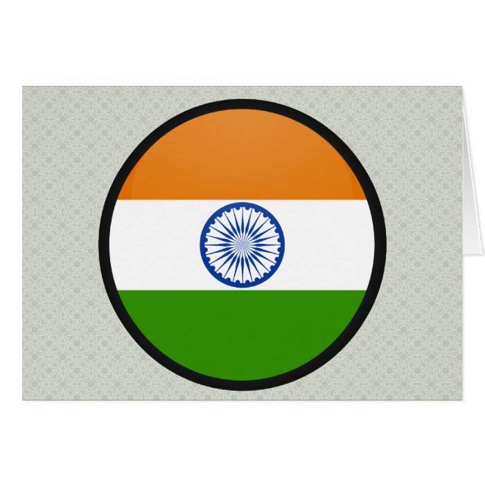 India quality Flag Circle Card