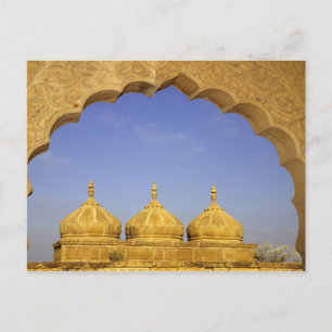 India, Rajasthan, Jaisalmer. Sandstone domes Postcard