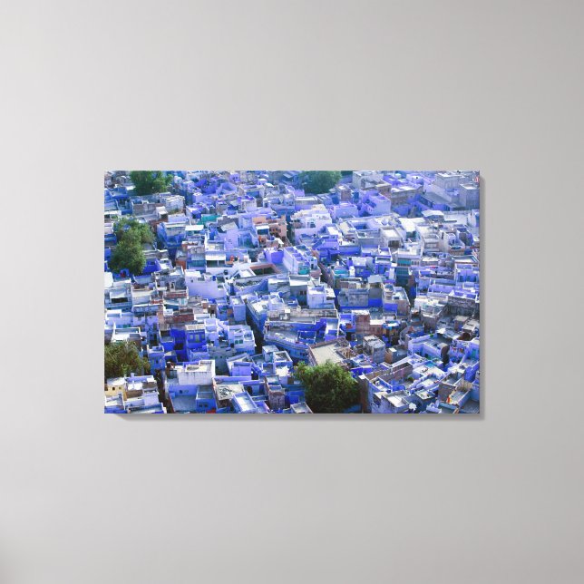 INDIA, Rajasthan, Jodhpur: Blue City of Jodhpur Canvas Print (Front)