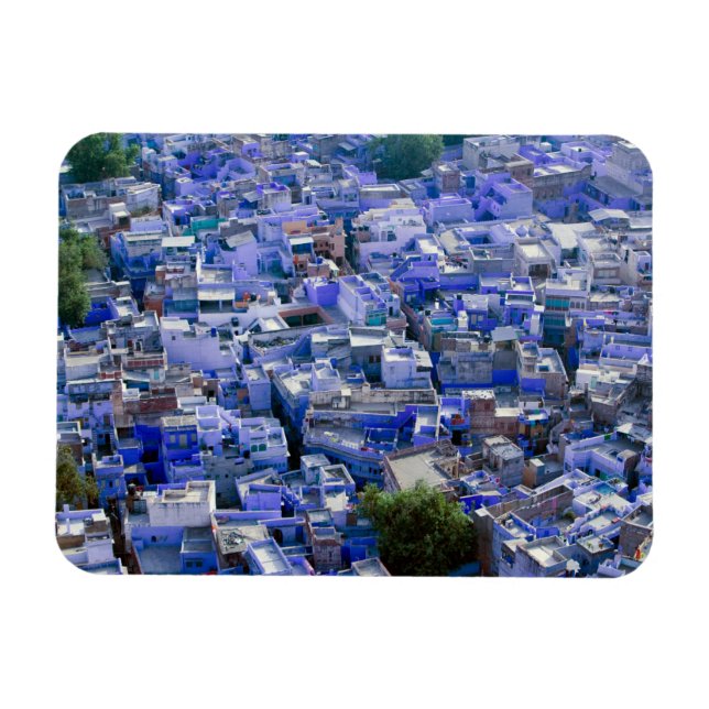 INDIA, Rajasthan, Jodhpur: Blue City of Jodhpur Magnet (Horizontal)