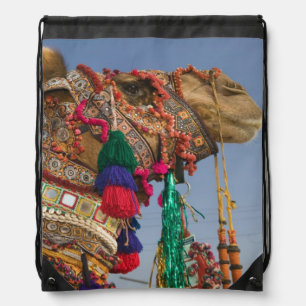 INDIA, Rajasthan, Pushkar: PUSHKAR CAMEL FAIR, Drawstring Bag