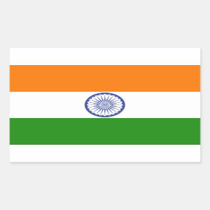 India Rectangular Sticker