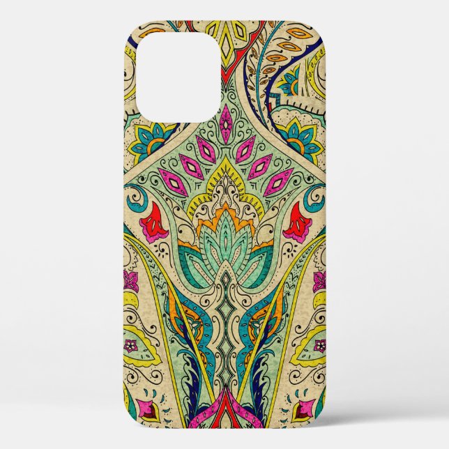 India seamless paisley pattern, decorative border. Case-Mate iPhone case (Back)