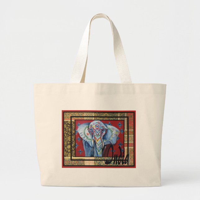 India  series #2 large tote bag (Front)