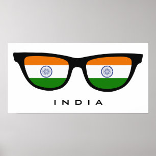 India Shades custom text & color poster