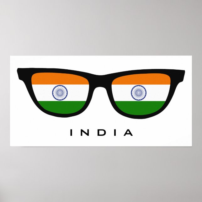 India Shades custom text & color poster (Front)