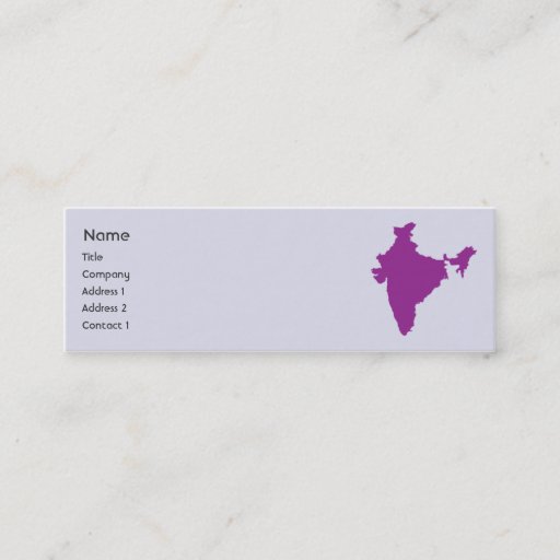 Customizable India - Skinny Business Card Template