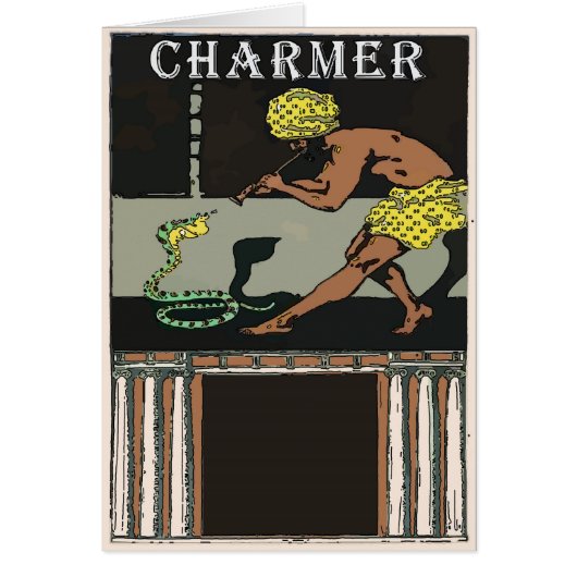 India, Snake Charmer Cards (Front)