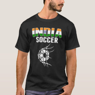 India Soccer Ball In Net Goal  Indian Football Sup T-Shirt