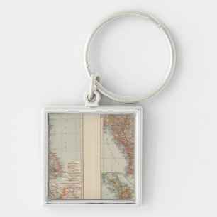 India South, Burma, Malay Peninsula Keychain