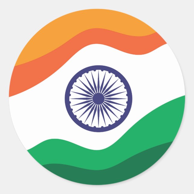 India special day Proud Indian Classic Round Sticker (Front)