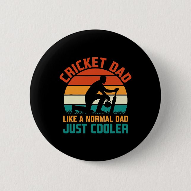 India Sport Cricket Lover Cricketer Cricket Player Button (Front)