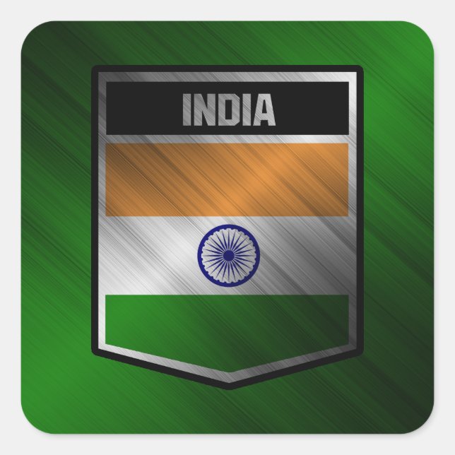 India Square Sticker (Front)