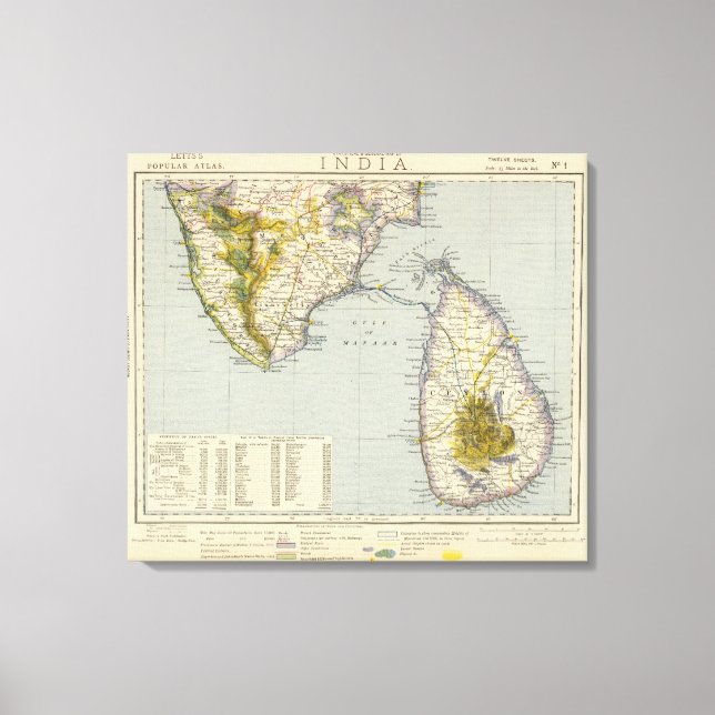 India, Sri Lanka Canvas Print (Front)