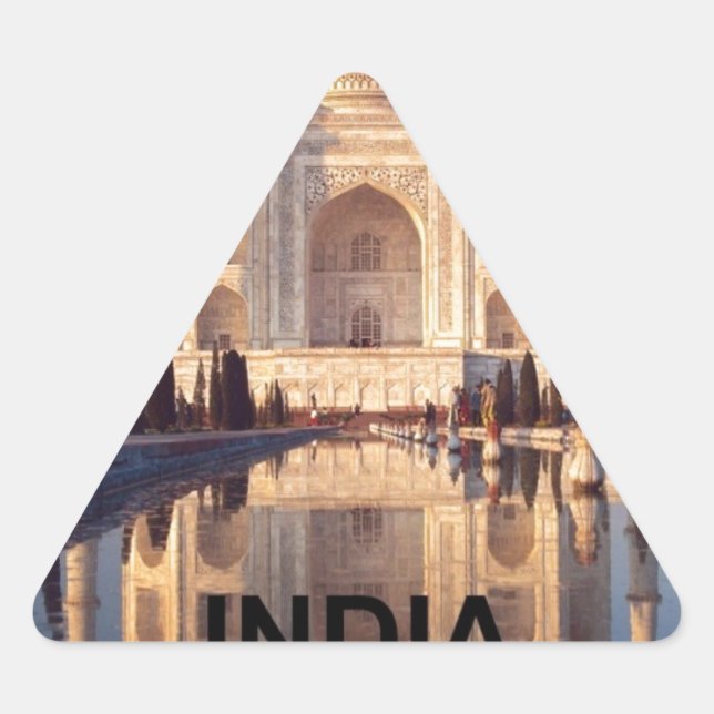 India Taj-mahal angie Triangle Sticker (Front)