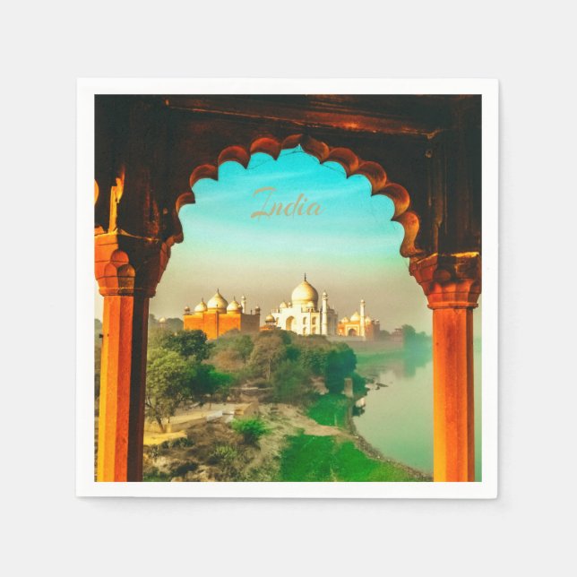 India Taj Mahal Napkins (Front)